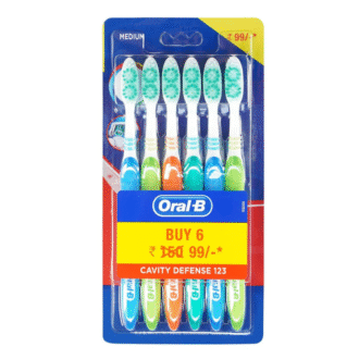 Oral-B Cavity Defense 123 Medium Toothbrush 6pcs