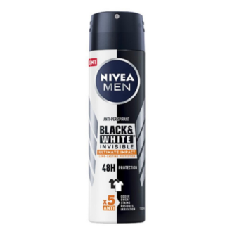 NIVEA MEN Black & White Invisible Ultimate Impact 48H Body Spray 150ml