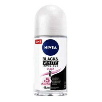 Nivea Ladies Black & White Invisible Clear 72H Roll On 50ml